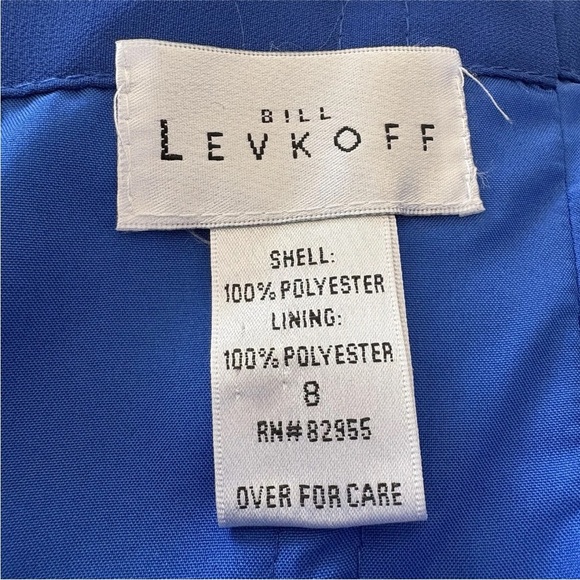 Bill Levkoff Royal Blue Sweetheart‎ Chiffon Strapless Dress Womens 8 - Picture 8 of 9